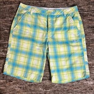 Puma Plaid Shorts with Logo 34